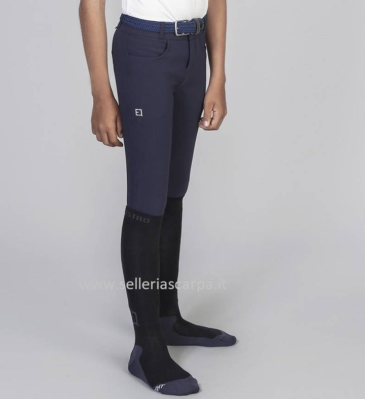 PANTALONI JUNIOR IN COTONE ELASTICIZZATO EQUESTRO AB00511