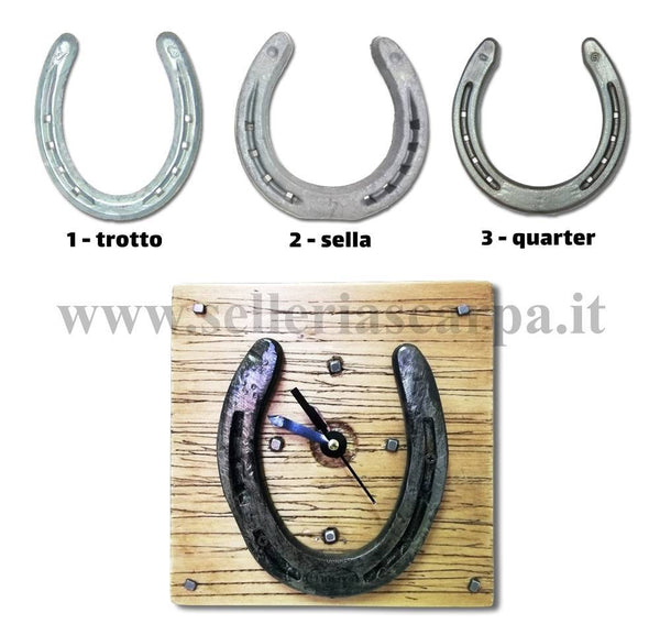 OROLOGIO ARTIGIANALE CON FERRO DI CAVALLO SELLERIA SCARPA