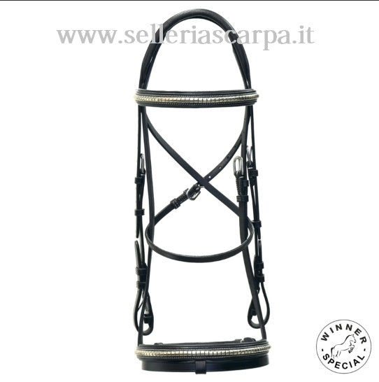BRIGLIA CON CLINCHER NICHELATI WINNER SPECIAL con redini