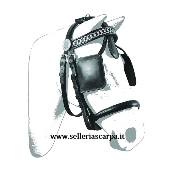TESTIERA CARROZZA MODELLO LUXURY UMBRIA EQUITAZIONE SE00583A