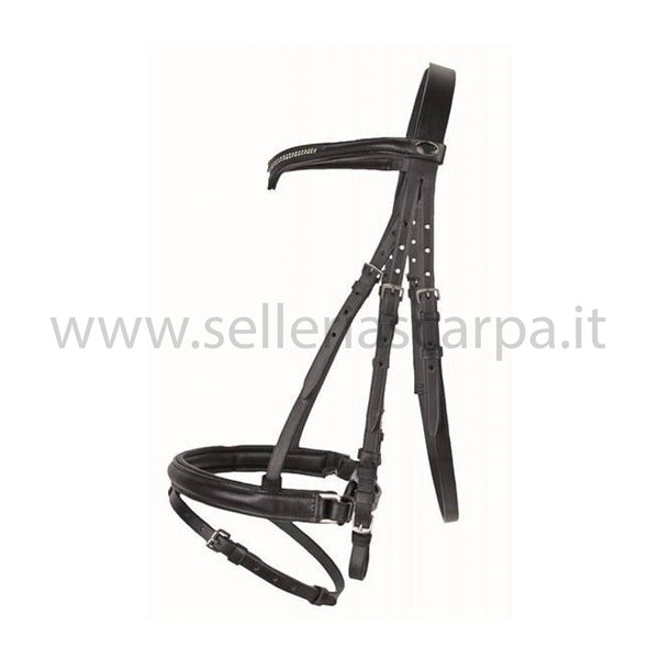 BRIGLIA IMBOTTITA CON FRONTALINO A V 5638 HKM