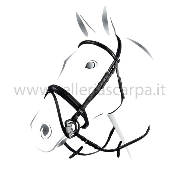 TESTIERA INGLESE CUOIO EQUESTRO MODELLO GENESIS BR00680A