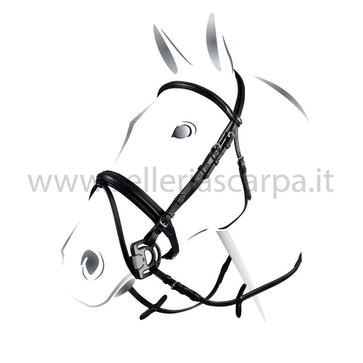 TESTIERA INGLESE CUOIO EQUESTRO MODELLO GENESIS BR00680A