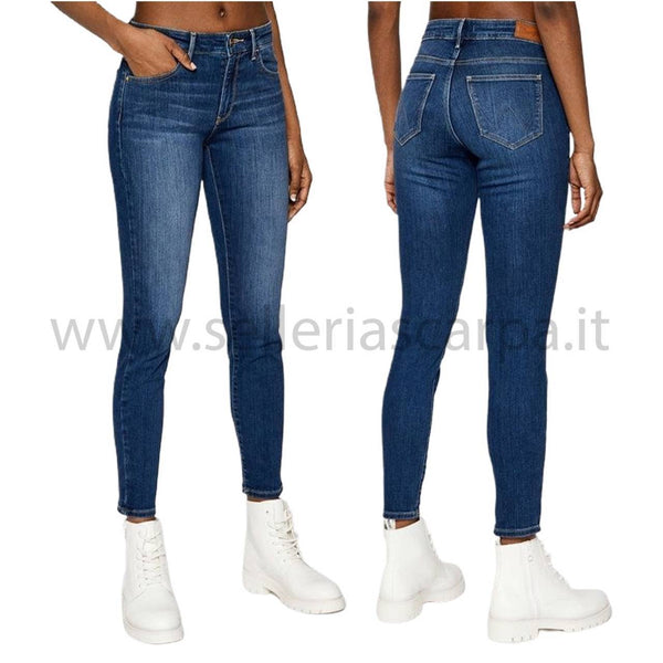 JEANS WRANGLER DONNA SKINNY AUTHENTIC BLUE ELASTICIZZATO WR00047