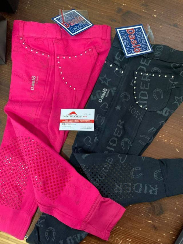 PANTALONI DASLO BAMBINA STAMPA E STRASS 0213099