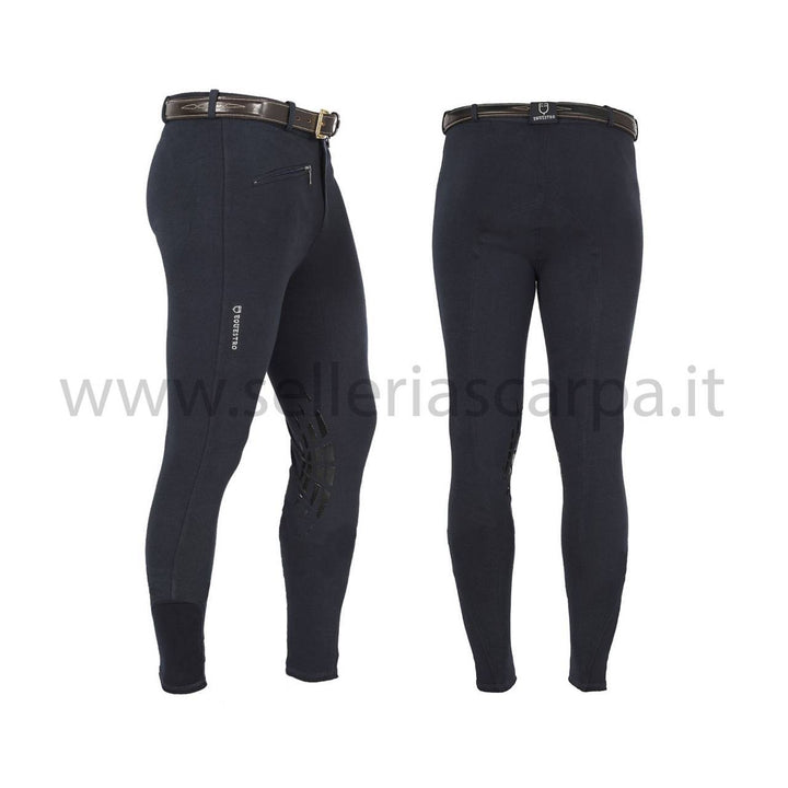 PANTALONI UOMO MODELLO ZEUS IN COTONE ELASTICIZZATO EQUESTRO AB00016