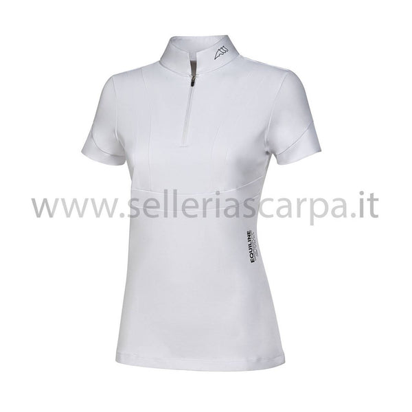POLO COMPETIZIONE DONNA M/C CRESSIDYC BIANCO EQUILINE H00852