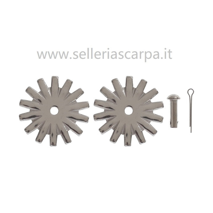 COPPIA DI ROTELLE PER SPERONI COMPLETE DI RIVETTO SR00303B