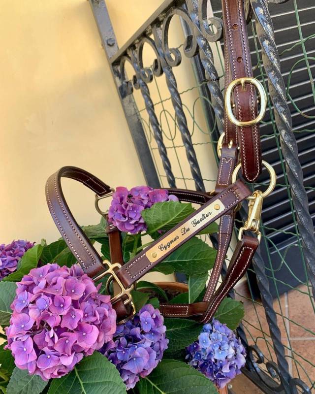 CAVEZZA WHISKER IN CUOIO ARTIGIANALE + TARGA OTTONE SELLERIA SCARPA
