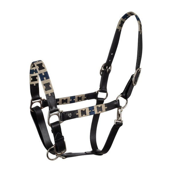 CAVEZZA IN CUOIO CON MOTIVO GEOMETRICO EQUESTRO ETH03000
