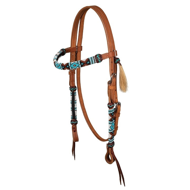 TESTIERA WESTERN CON PERLE NAVAJO