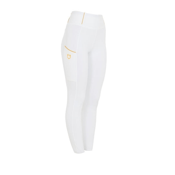 Leggins bambina slim fit grip con logo bianco ETKU00047 (EQSS24)