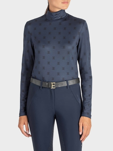 MAGLIA SECOND SKIN DONNA STAMPATA EBRANDEP EQUILINE [WINTER23]