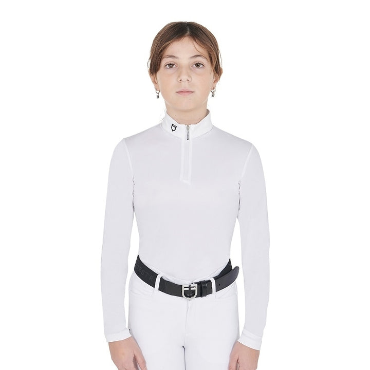 POLO BAMBINA DA CONCORSO SLIM FIT ANTI RAGGI UV
