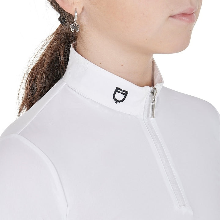 POLO BAMBINA DA CONCORSO SLIM FIT ANTI RAGGI UV