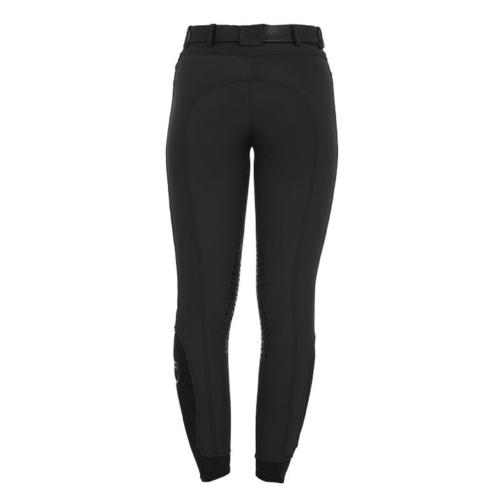 PANTALONI DONNA SLIM FIT GRIP CON LOGO EQUESTRO NERO
