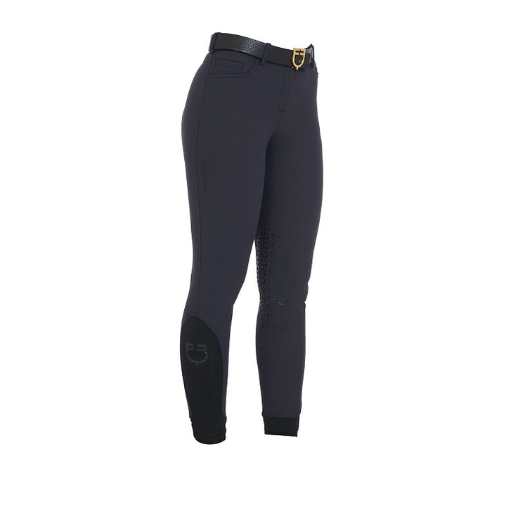 PANTALONI DONNA SLIM FIT GRIP CON LOGO EQUESTRO BLU NAVY