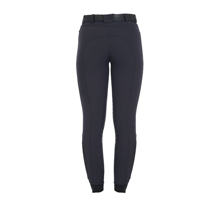 PANTALONI DONNA SLIM FIT GRIP CON LOGO EQUESTRO BLU NAVY