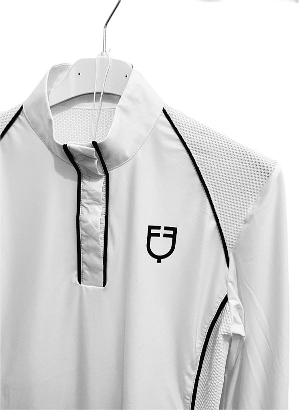 POLO DONNA SLIM FIT DA CONCORSO CON INSERTI IN MESH
