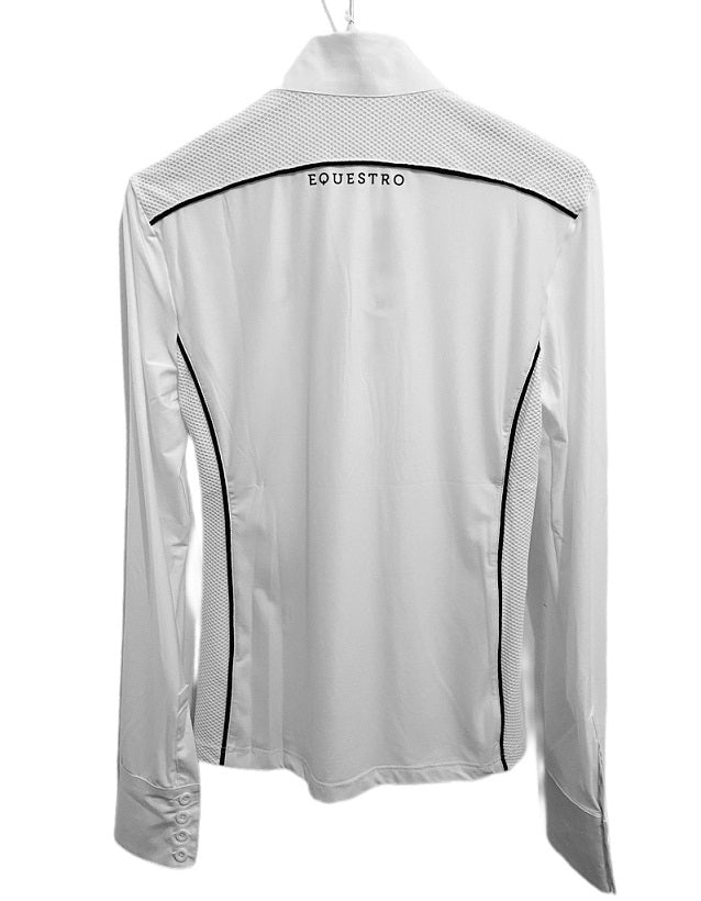 POLO DONNA SLIM FIT DA CONCORSO CON INSERTI IN MESH