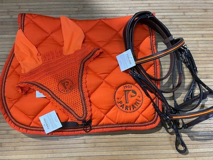 SOTTOSELLA + CUFFIA PARIANI ARANCIO
