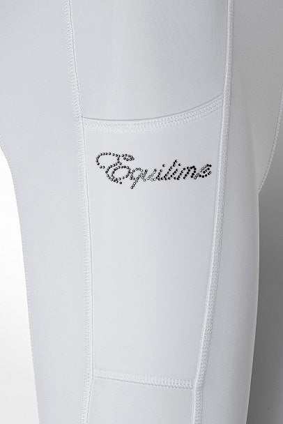 LEGGINGS DONNA GRIP GINOCCHIO EDIEKH EQUILINE BIANCO  N09095