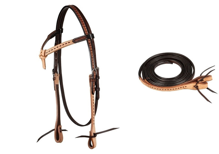 TESTIERA e REDINI WESTERN FUTURITY BICOLORE PLH01028+PLH01030