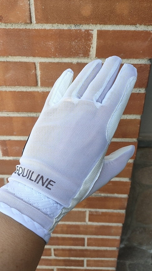 GUANTI EQUILINE UNISEX SUMMER GLOVE BIANCO T11235 (ES124)