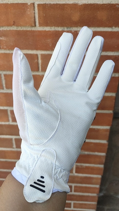 GUANTI EQUILINE UNISEX SUMMER GLOVE BIANCO T11235 (ES124)