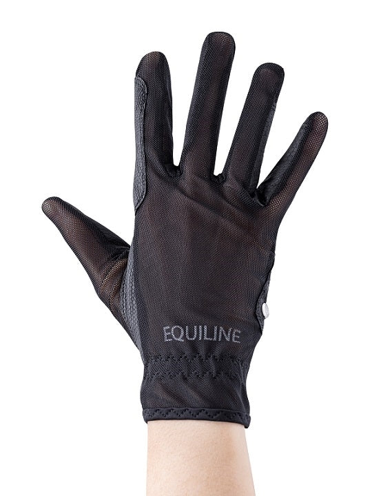 GUANTI EQUILINE UNISEX SUMMER GLOVE NERO T11235 (ES124)
