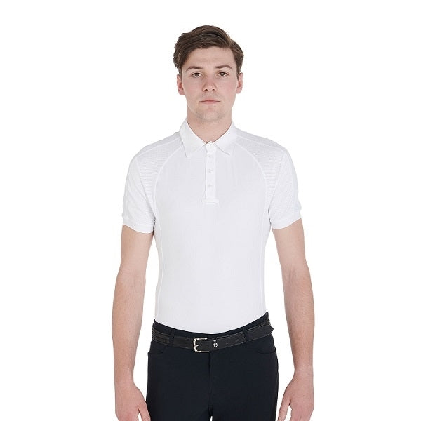 POLO UOMO DA CONCORSO SLIM FIT QUATTRO BOTTONI