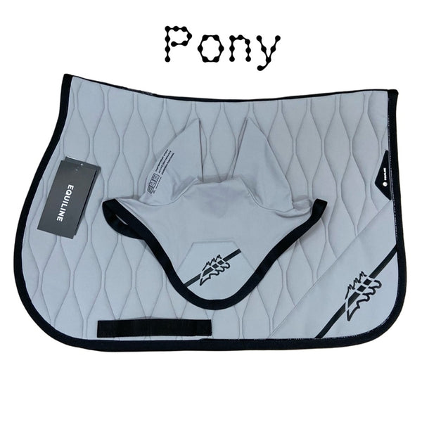 SOTTOSELLA E CUFFIA  PONY CUMIRC EQUILINE B11315 E11256 (EQW24) SLEET