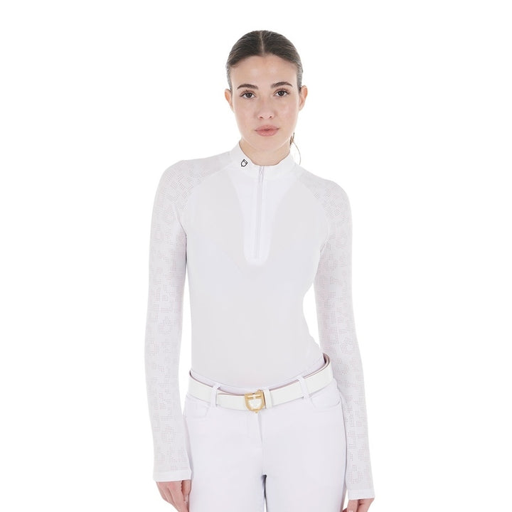 POLO COMPETIZIONE DONNA TULLE STRECTH ETW00189 EQUESTRO (EQUW24)