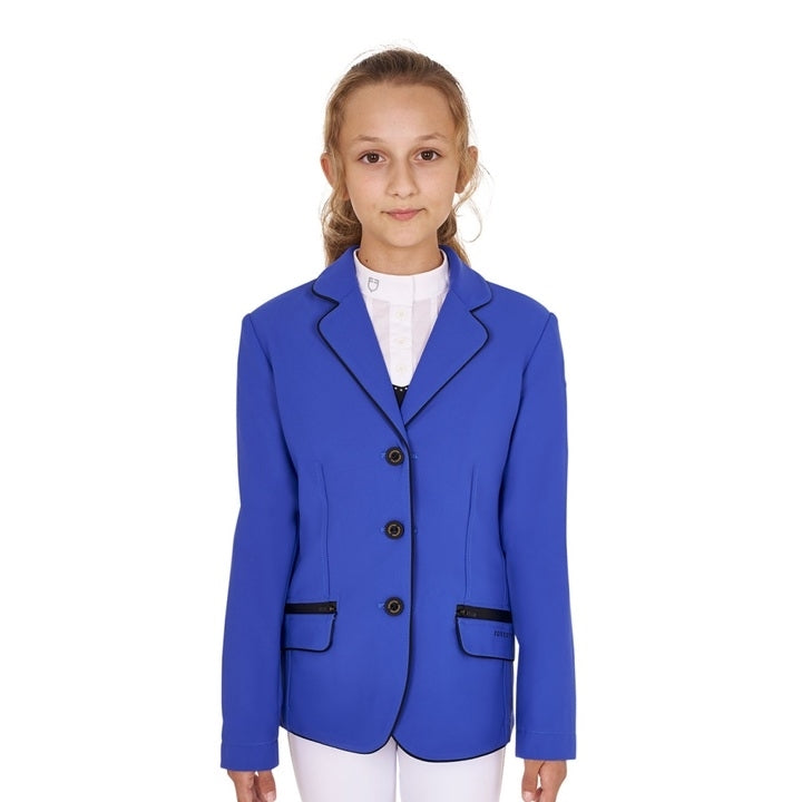 GIACCA SLIM FIT BIMBO/A EQUESTRO ETKA00054 (EQUW24) BLUE ROYAL