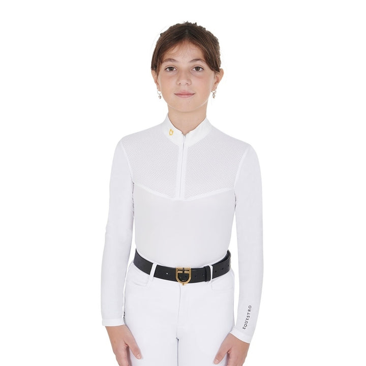 POLO BAMBINA DA CONCORSO SLIM FIT ZIP ETKA00061 EQUESTRO (EQUW24)