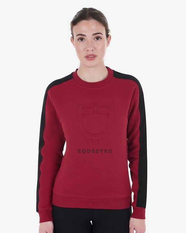 FELPA GIROCOLLO CON LOGO ETW00067 EQUESTRO (EQUW24)