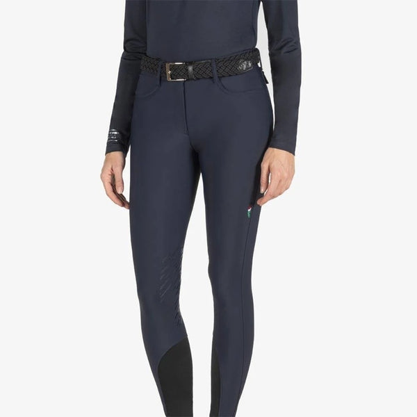 PANTALONE DONNA GRIP GINOCCHIO CORNER EQUILINE N09085 BLU