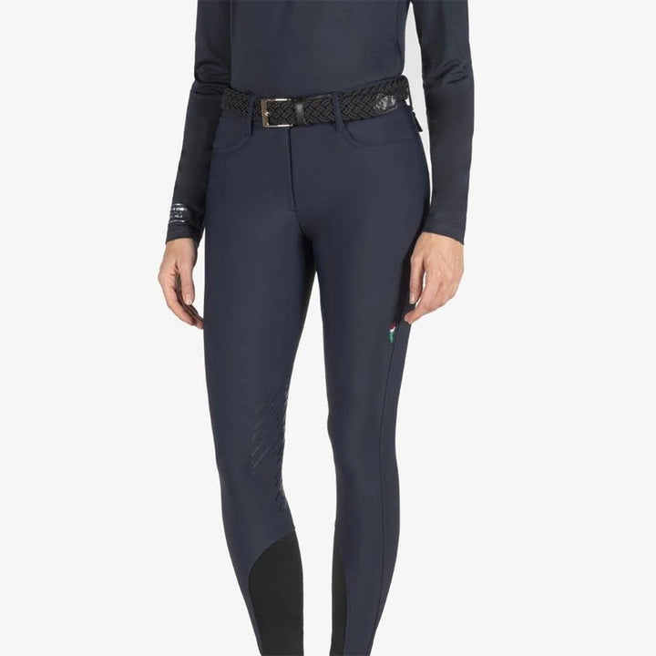PANTALONE DONNA GRIP GINOCCHIO CORNER EQUILINE N09085 BLU