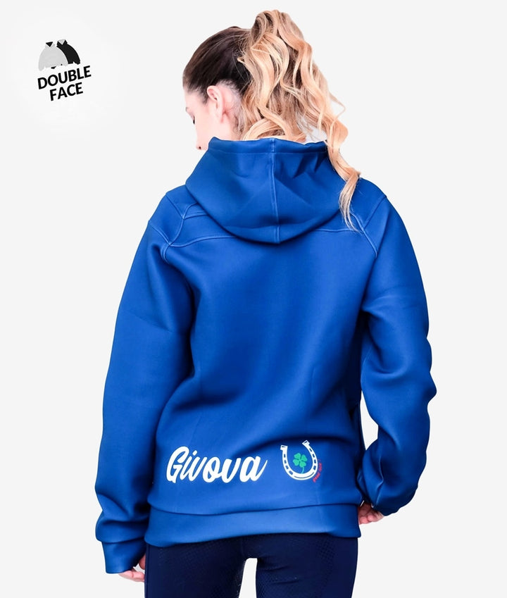 FELPA SCUBA DOUBLE FACE GIVOVA BLU/BIANCO