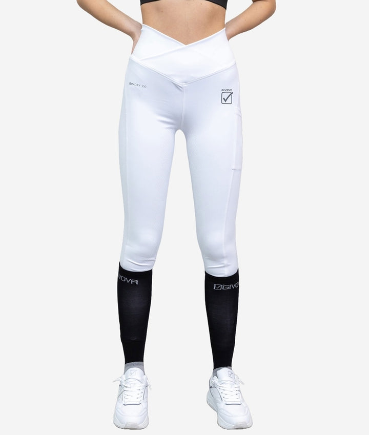 LEGGINS DONNA/RAGAZZA ECO HORSE GIVOVA BIANCO
