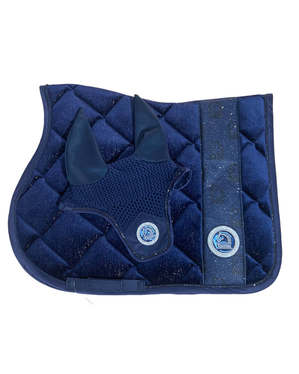 SET SOTTOSELLA E CUFFIA TATTINI LOUVRE BLU
