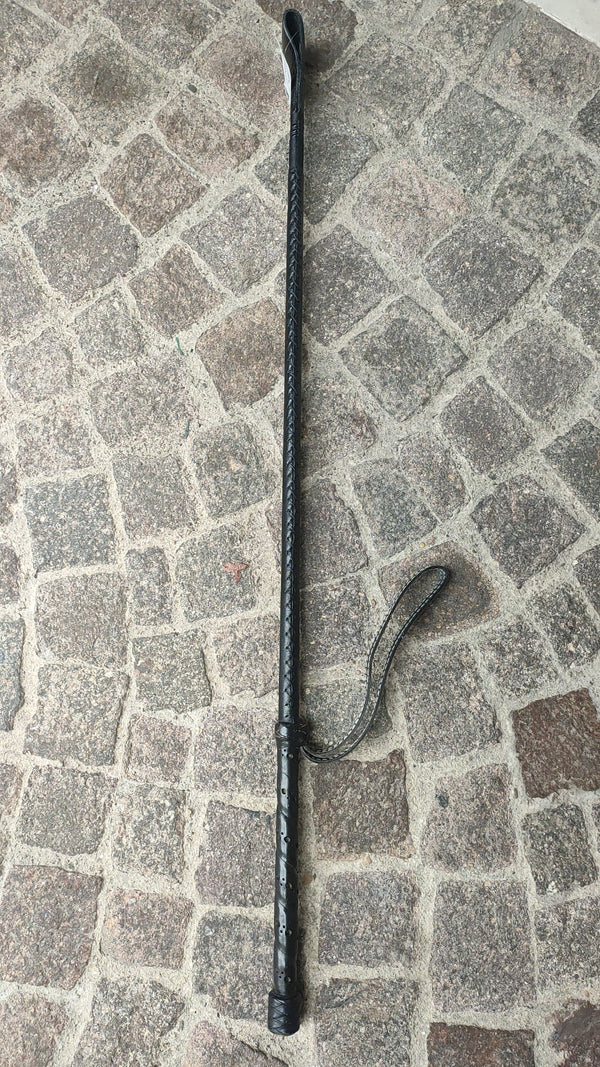 FRUSTINO JUMP CUOIO 65 CM NERO SARTORE C/BOTTONE