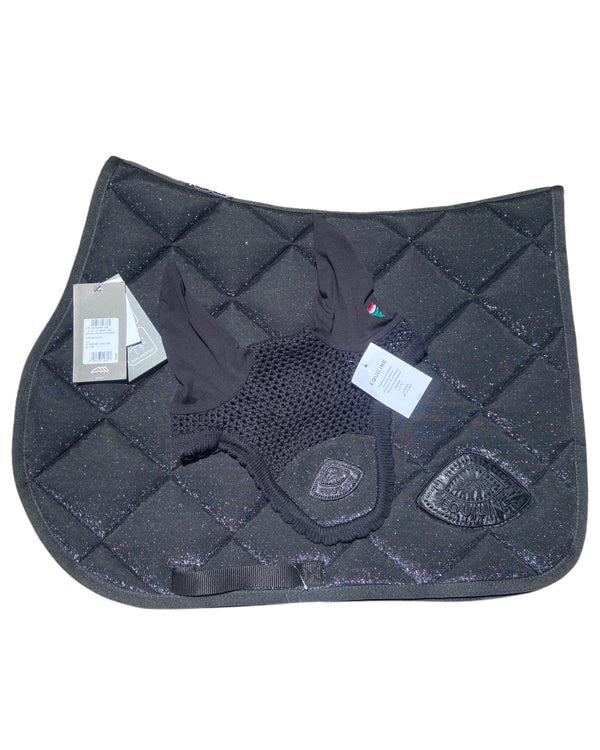 SET SOTTOSELLA E CUFFIA LUREX ROMBO EQUILINE