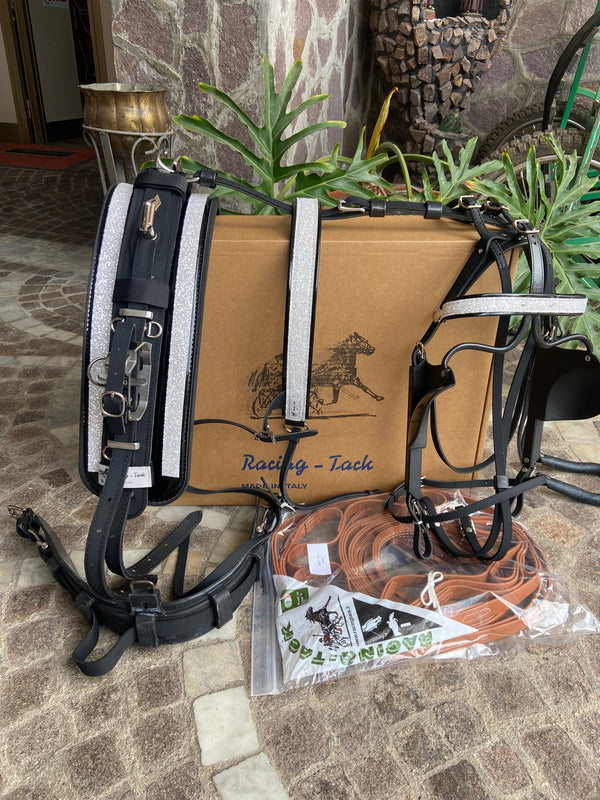 FINIMENTO RACING TACK BETA DELUXE BIANCO GLITTER E NERO