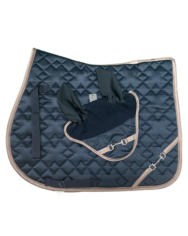 SET SOTTOSELLA E CUFFIA GOLDEN BIT HKM BLU