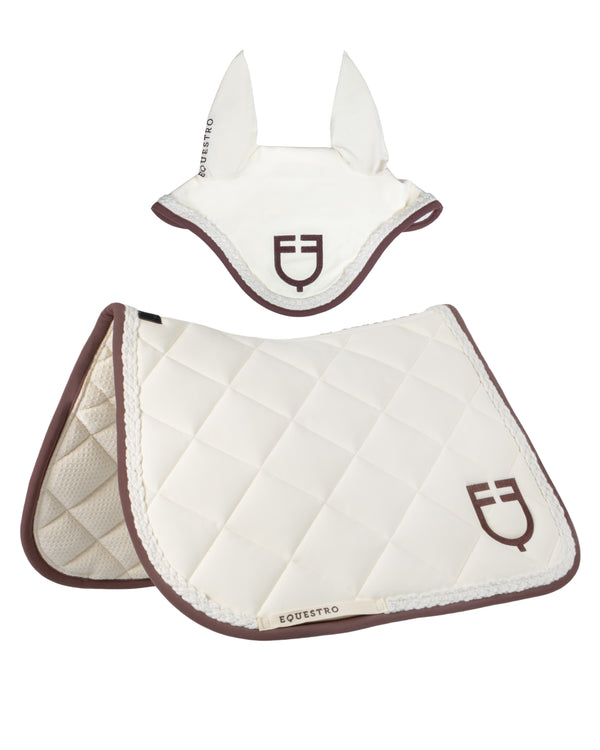 SET SOTTOSELLA E CUFFIA SALTO CON CORDONCINO INTRECCIATO EQUESTRO ETH09070 EQUW25