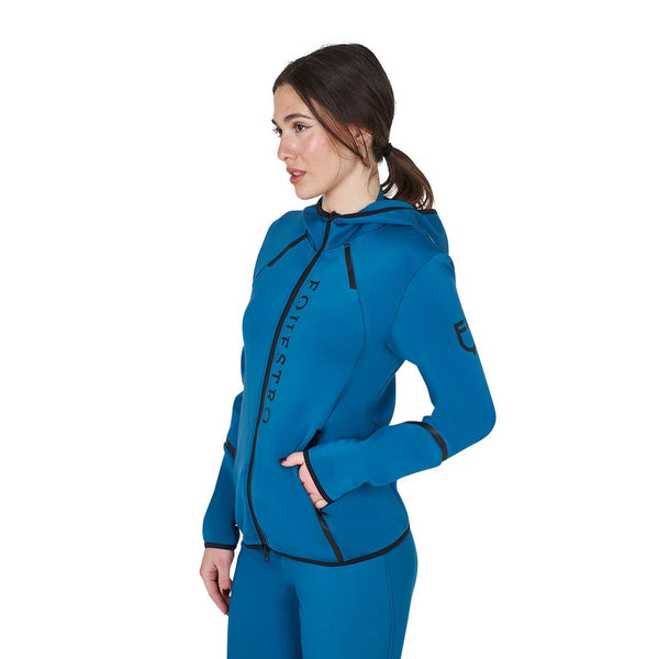 FELPA TECNICA DA DONNA IN JERSEY CON ZIP EQUESTRO
