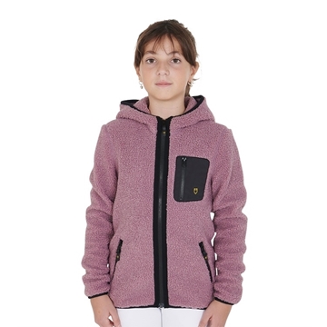 Immagine di FELPA BAMBINA IN PILE RICCIOLO CON ZIP FRONTALE ROSA ETKU00050