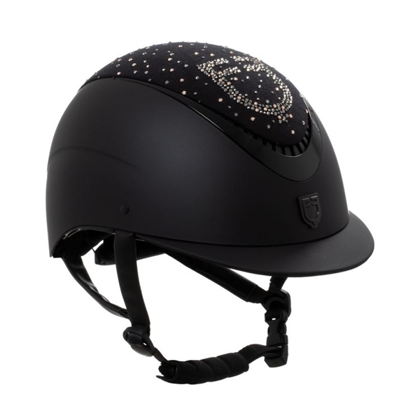 Immagine di CAP OPACO CON VISIERA SRETTA CON LOGO EQUESTRO STRASS ETW02013